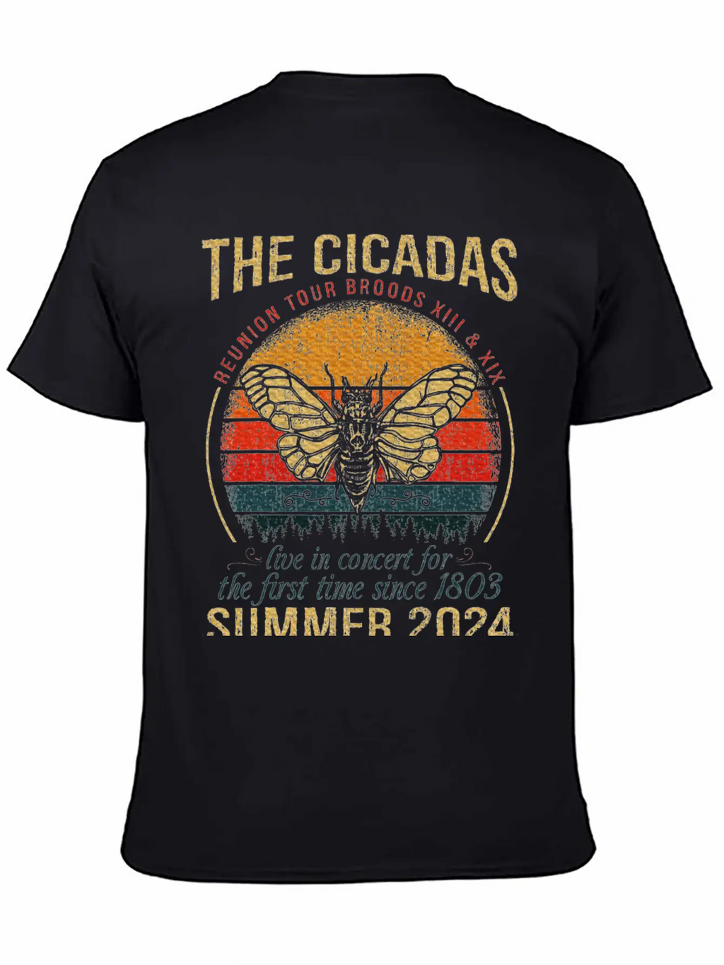 Cicada Brood XIII XIX Summer 2024 Reunion Tour Breathable Soft Cotton T-Shirt – Timeless Casual Look