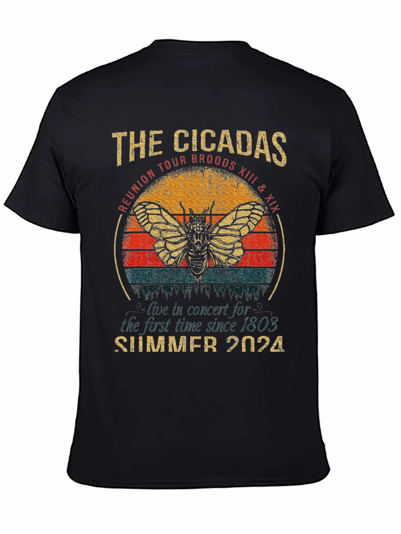 Cicada Brood XIII XIX Summer 2024 Reunion Tour Breathable Soft Cotton T-Shirt – Timeless Casual Look