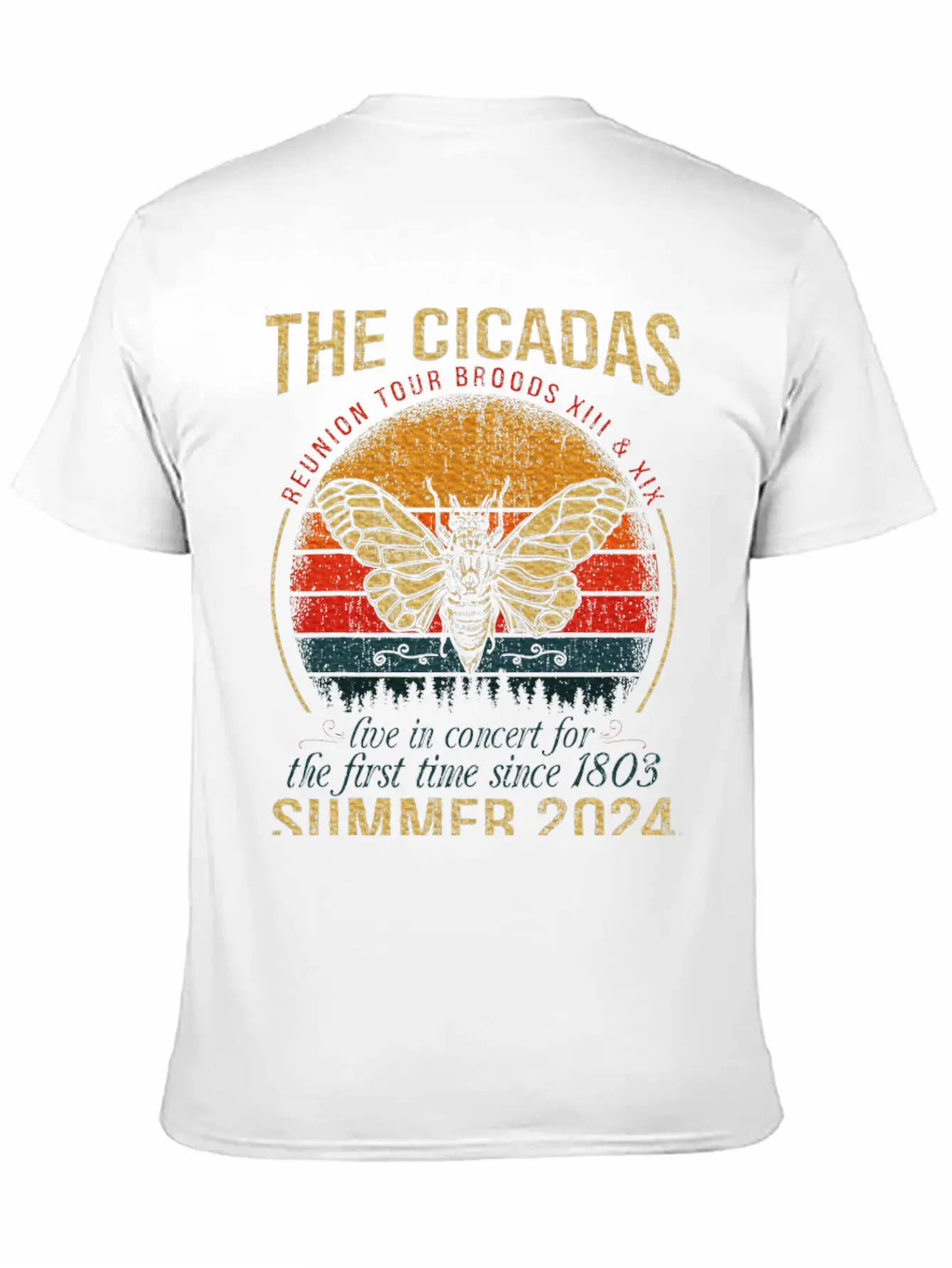 Cicada Brood XIII XIX Summer 2024 Reunion Tour Breathable Soft Cotton T-Shirt – Timeless Casual Look