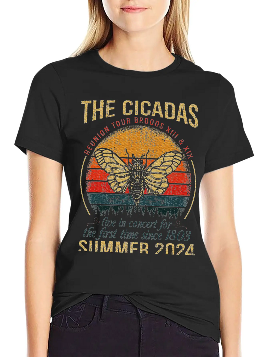 Cicada Brood XIII XIX Summer 2024 Reunion Tour Breathable Soft Cotton T-Shirt – Timeless Casual Look