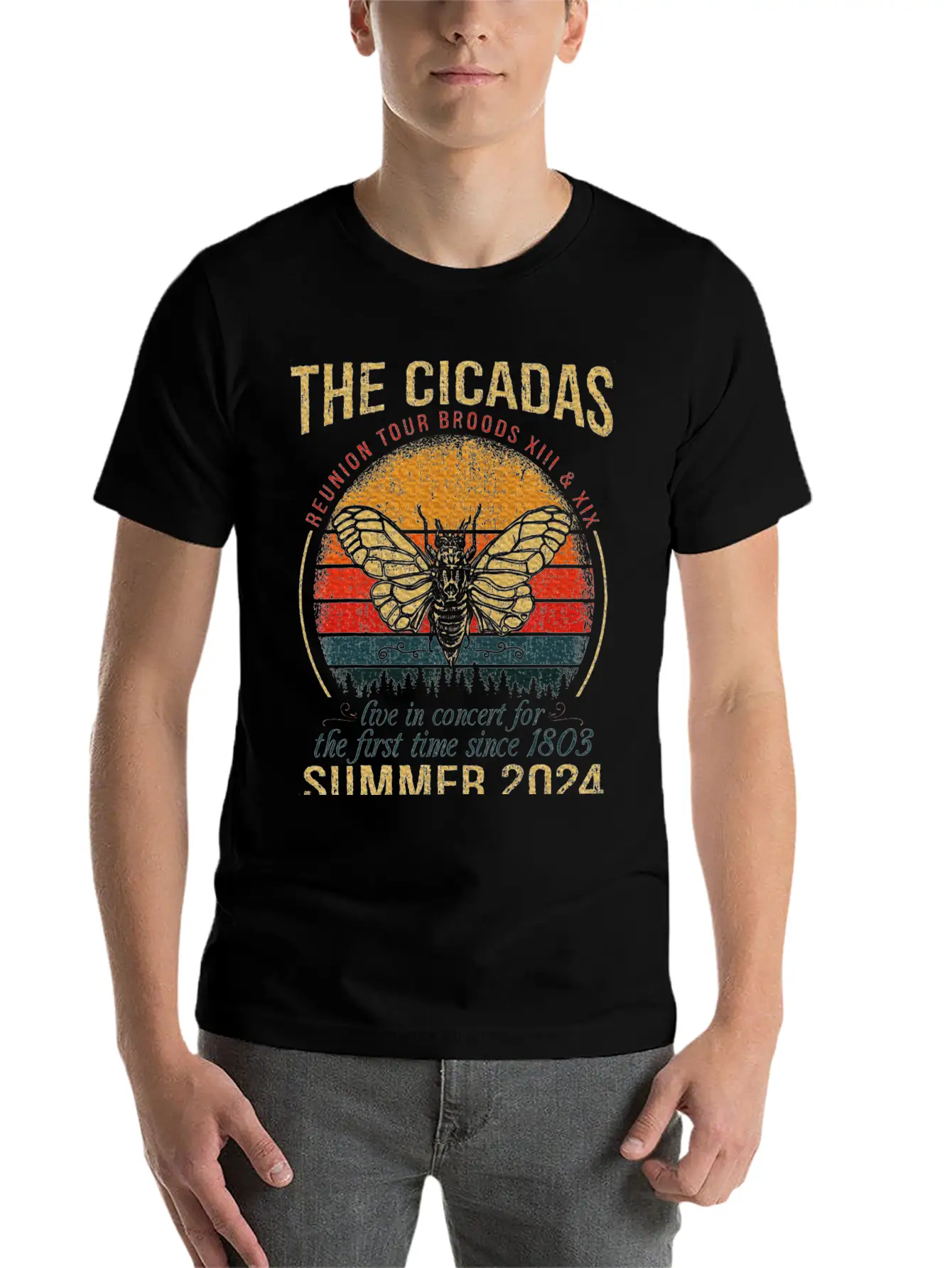 Cicada Brood XIII XIX Summer 2024 Reunion Tour Breathable Soft Cotton T-Shirt – Timeless Casual Look
