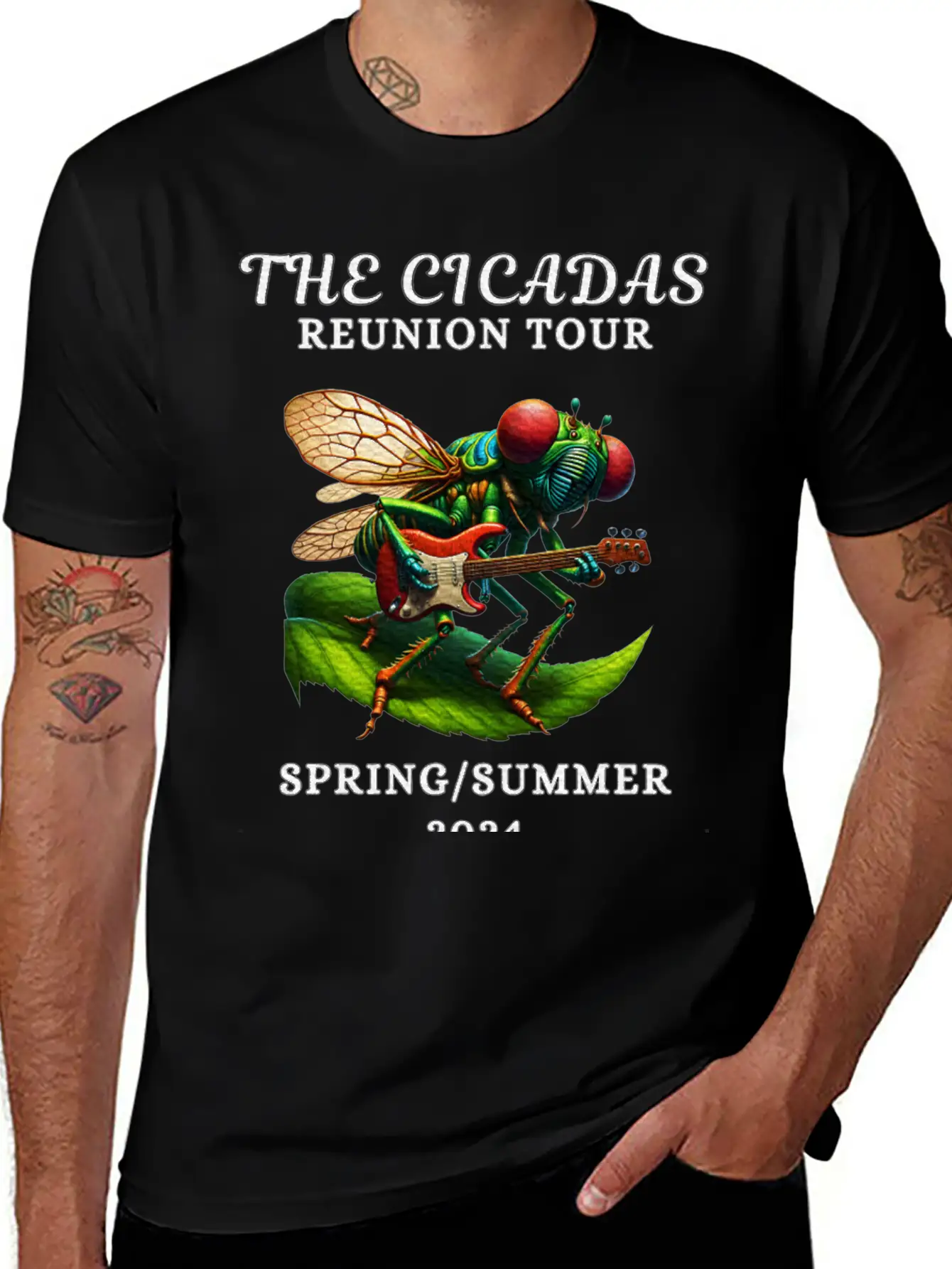 Cicadas Reunion Tour Spring Summer 2024 Breathable Graphic T-Shirt – Perfect For Casual Days