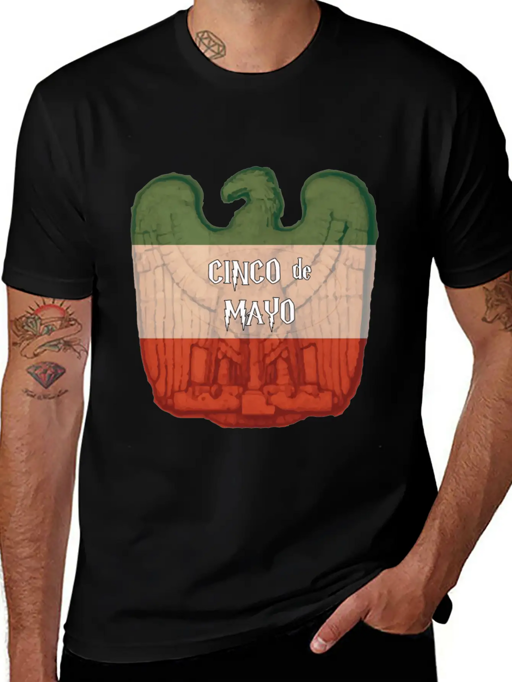 Cinco De Mayo Eagle Casual Graphic T-Shirt – Simple And Comfortable Daily Wear