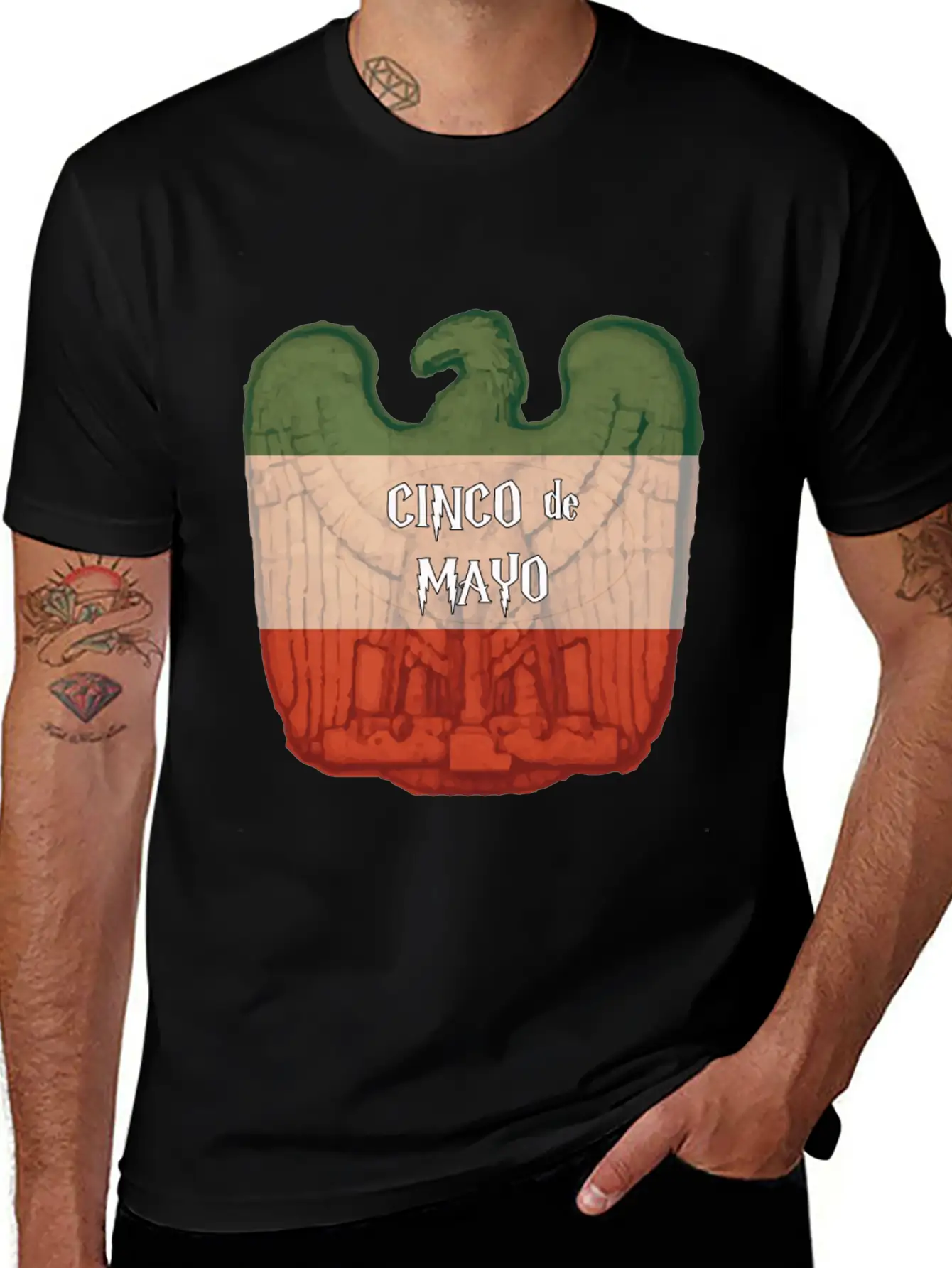 Cinco De Mayo Eagle Casual Graphic T-Shirt – Simple And Comfortable Daily Wear