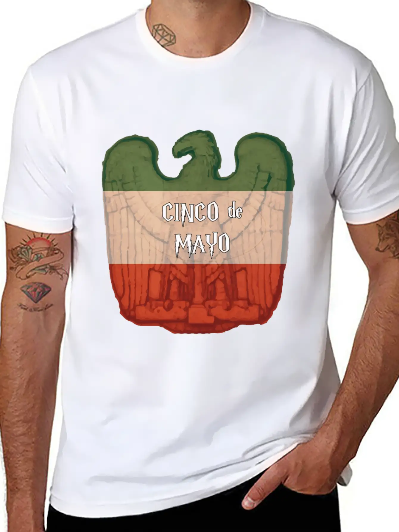 Cinco De Mayo Eagle Casual Graphic T-Shirt – Simple And Comfortable Daily Wear