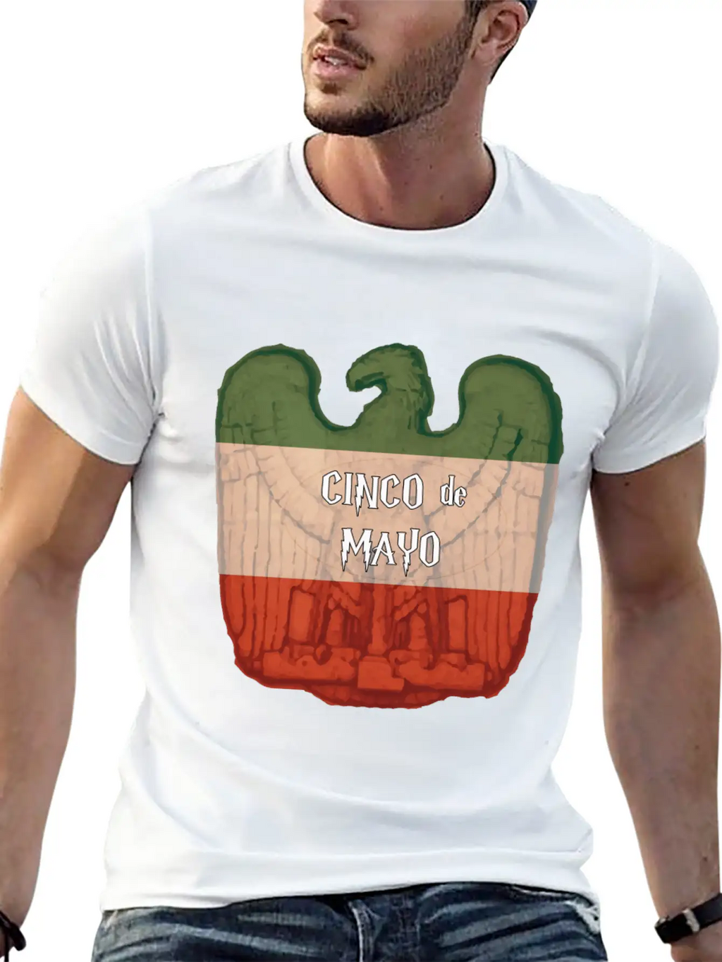 Cinco De Mayo Eagle Casual Graphic T-Shirt – Simple And Comfortable Daily Wear