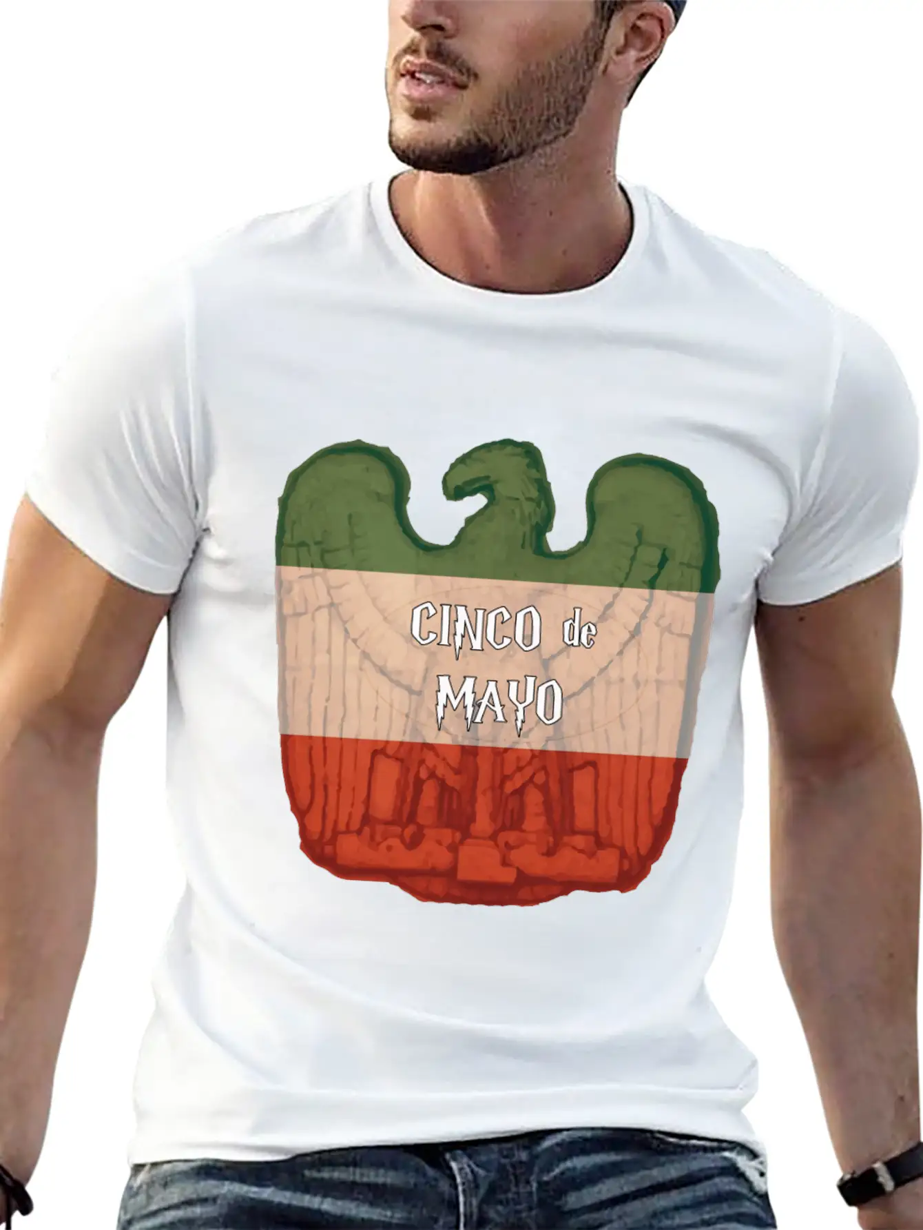 Cinco De Mayo Eagle Casual Graphic T-Shirt – Simple And Comfortable Daily Wear