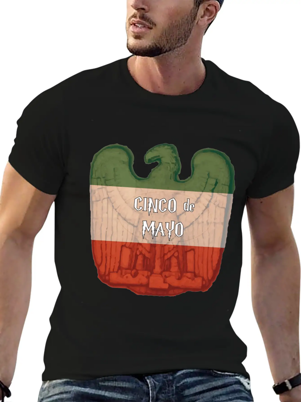 Cinco De Mayo Eagle Casual Graphic T-Shirt – Simple And Comfortable Daily Wear