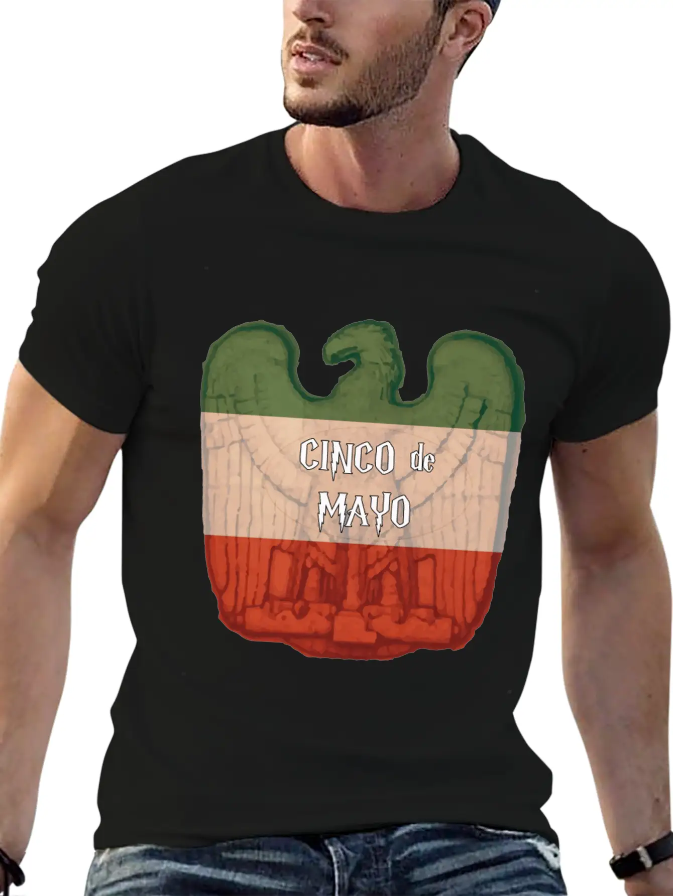 Cinco De Mayo Eagle Casual Graphic T-Shirt – Simple And Comfortable Daily Wear