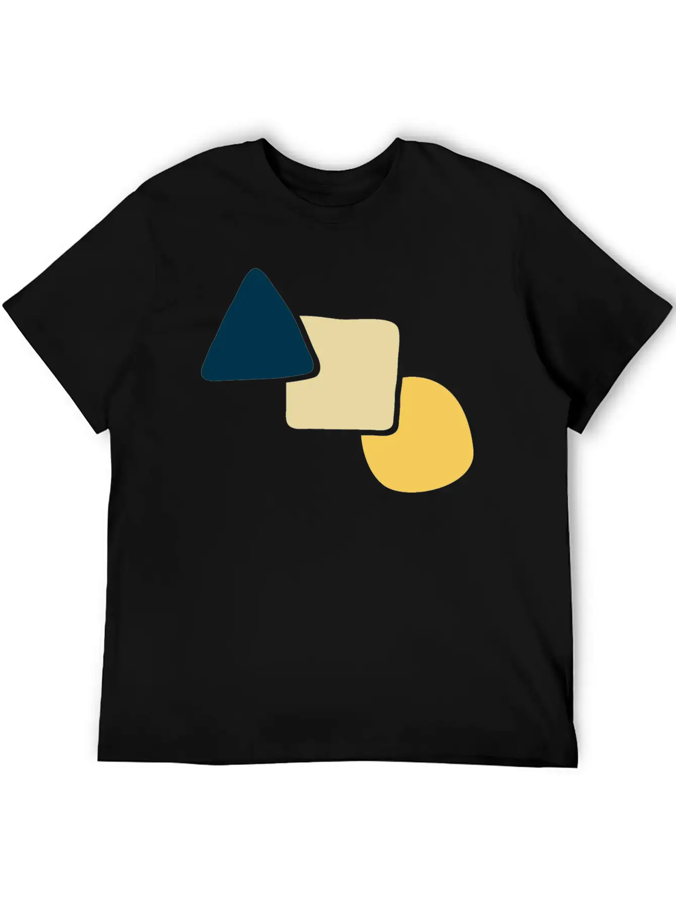 Circle Triangle And Square Abstract Unisex Casual T-Shirt – Clean Design For Daily Comfort