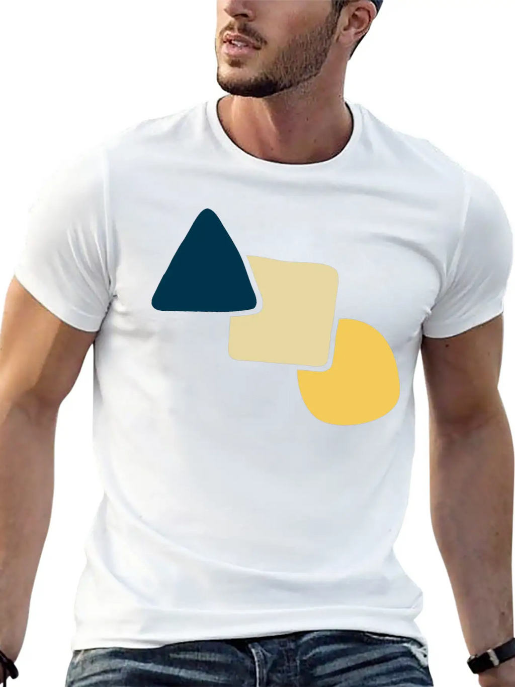 Circle Triangle And Square Abstract Unisex Casual T-Shirt – Clean Design For Daily Comfort
