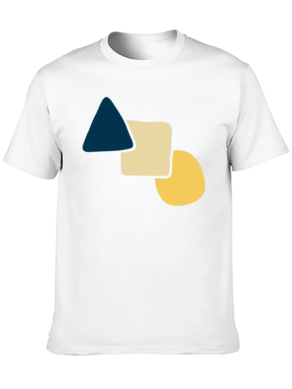 Circle Triangle And Square Abstract Unisex Casual T-Shirt – Clean Design For Daily Comfort