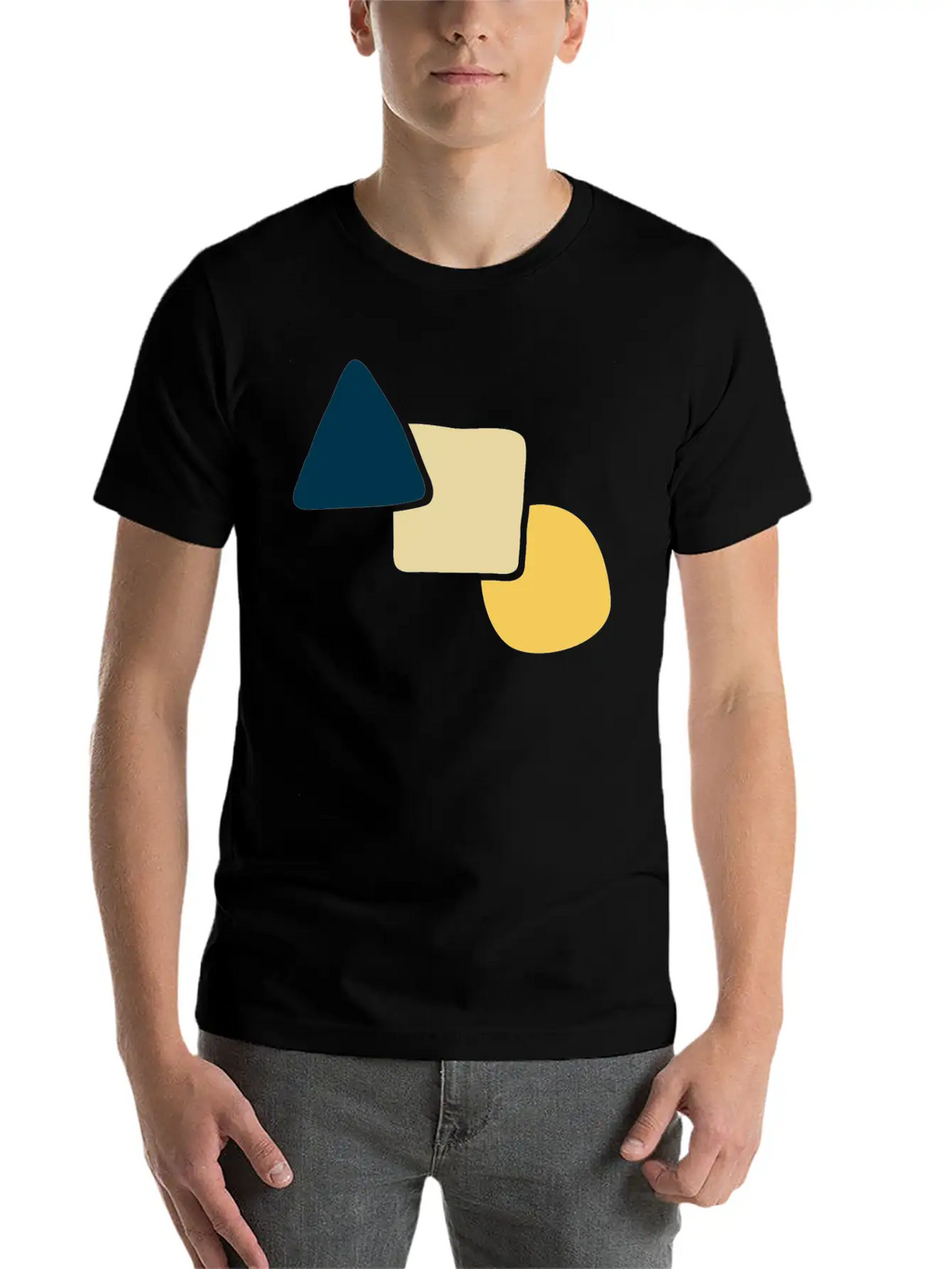 Circle Triangle And Square Abstract Unisex Casual T-Shirt – Clean Design For Daily Comfort