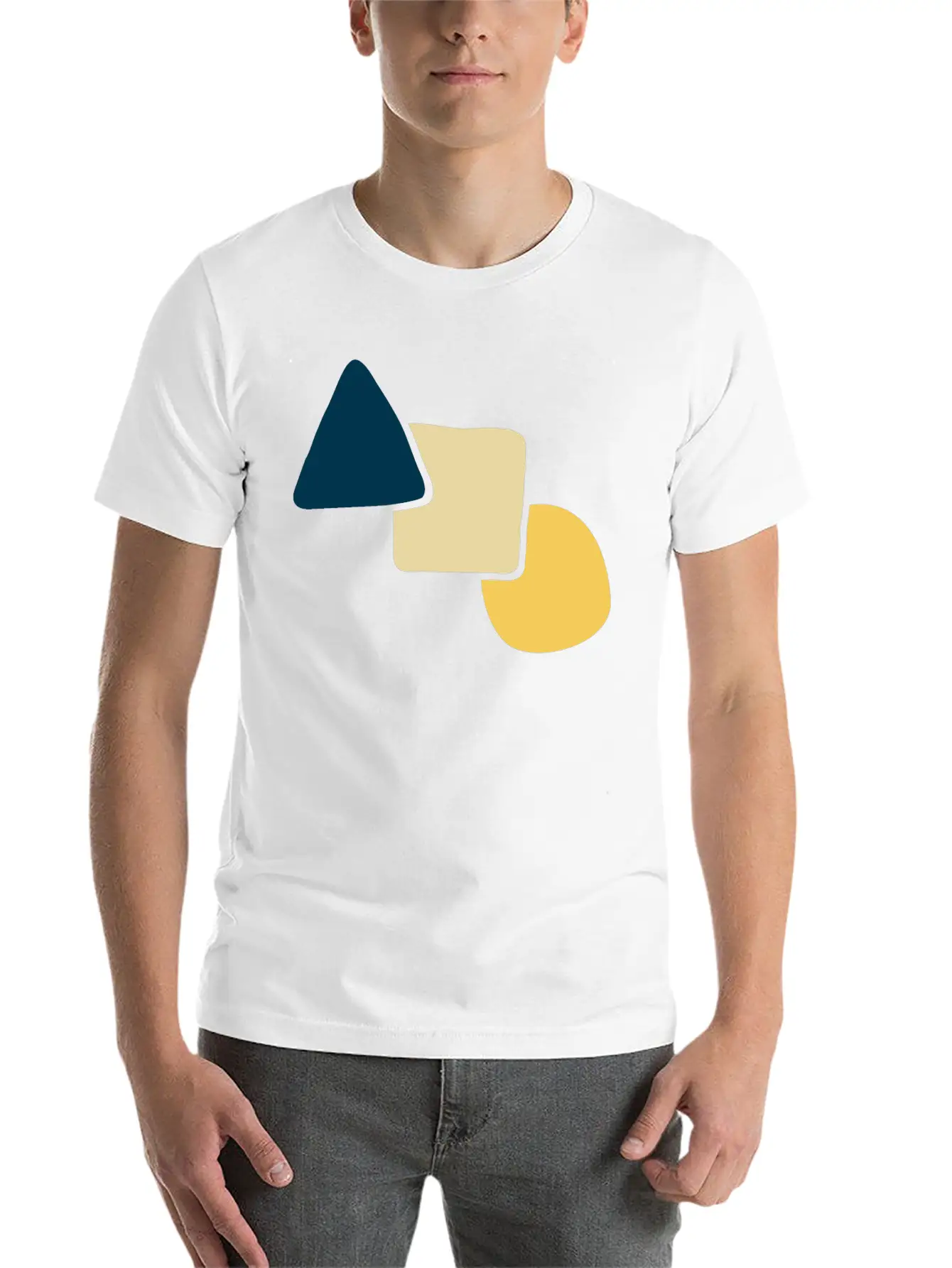 Circle Triangle And Square Abstract Unisex Casual T-Shirt – Clean Design For Daily Comfort