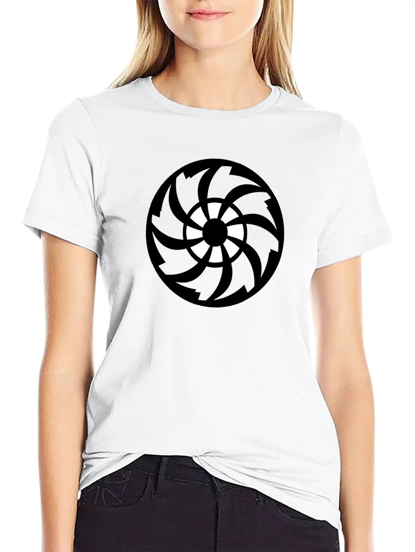 CIRCLE WITH SWIRL INSIDE Unisex Casual T-Shirt – Clean Design For Daily Comfort