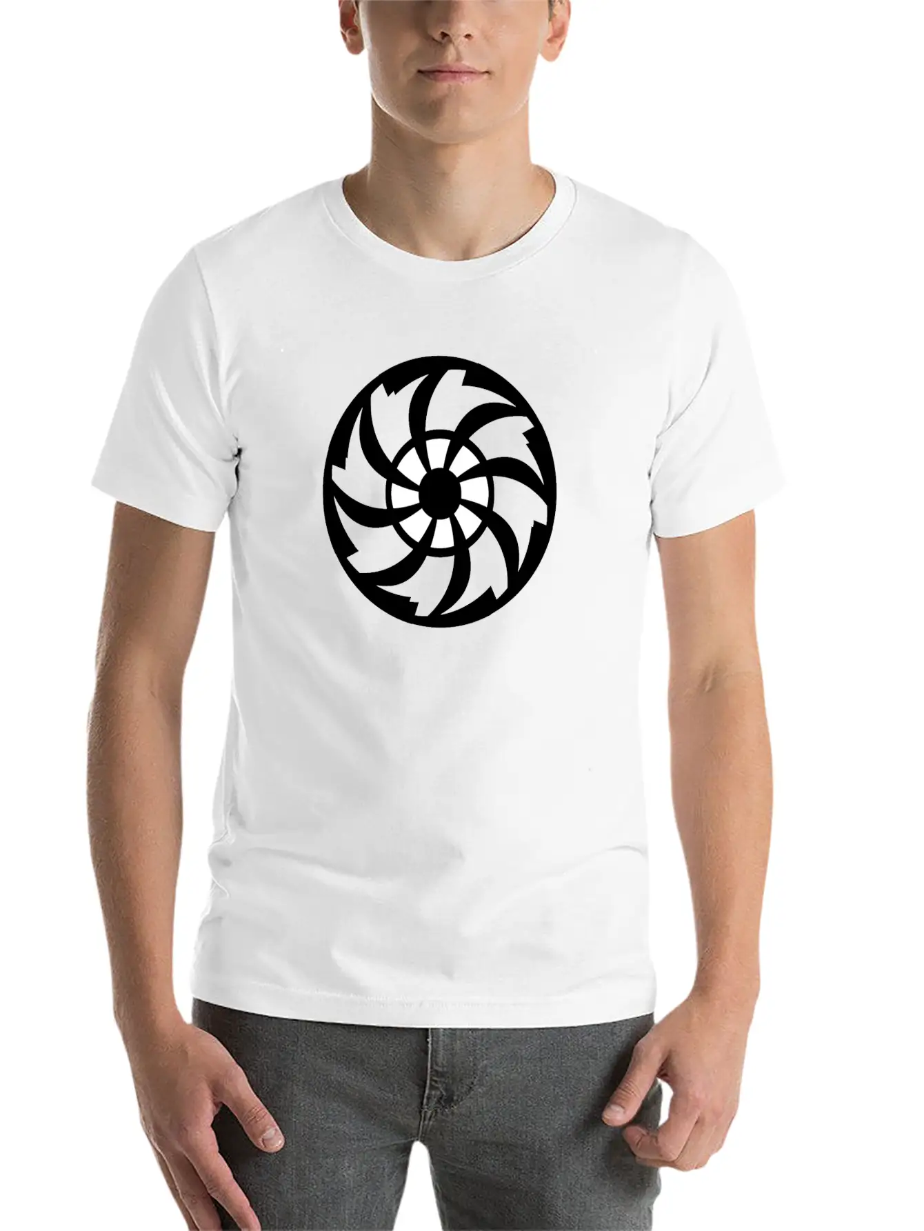 CIRCLE WITH SWIRL INSIDE Unisex Casual T-Shirt – Clean Design For Daily Comfort