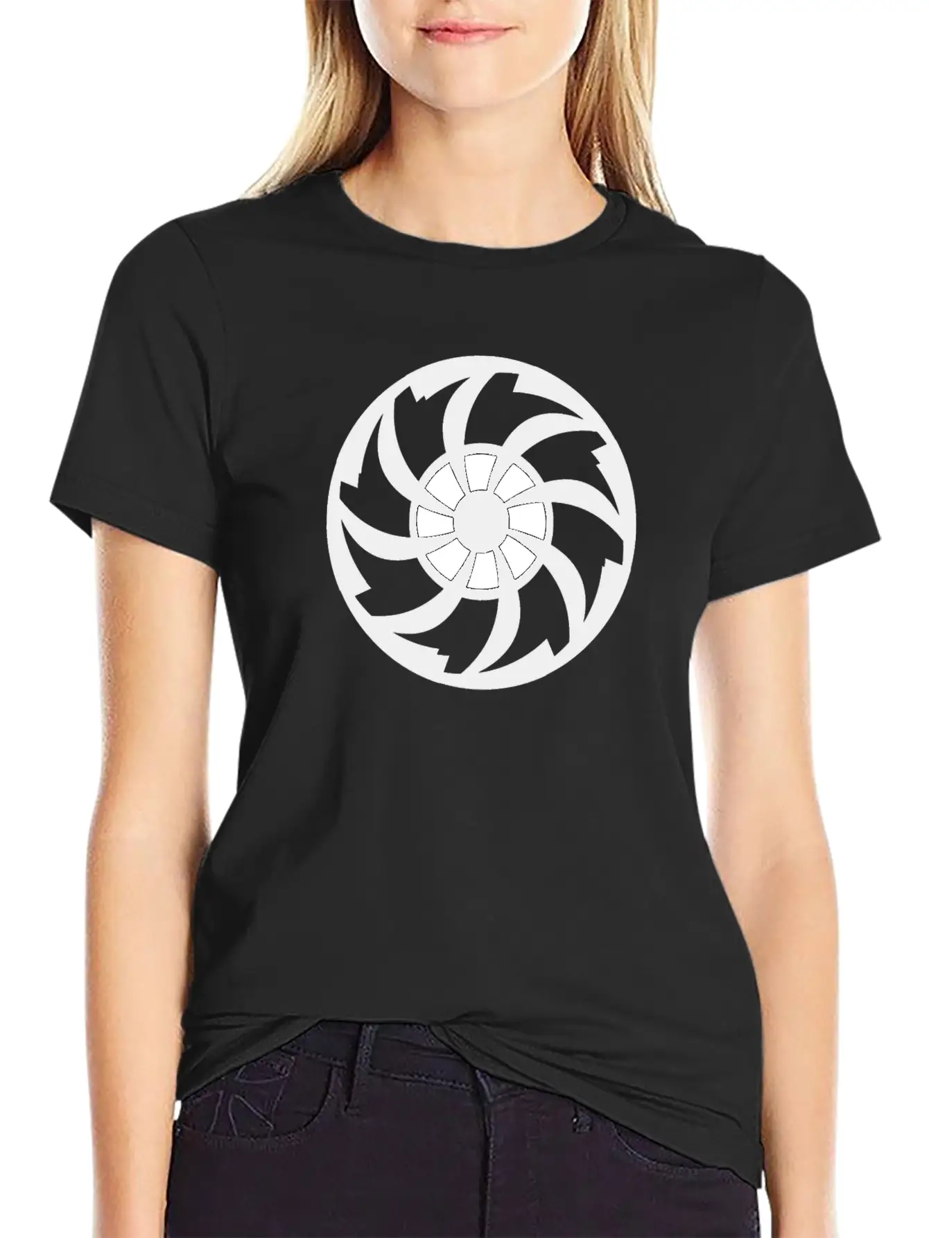 CIRCLE WITH SWIRL INSIDE Unisex Casual T-Shirt – Clean Design For Daily Comfort