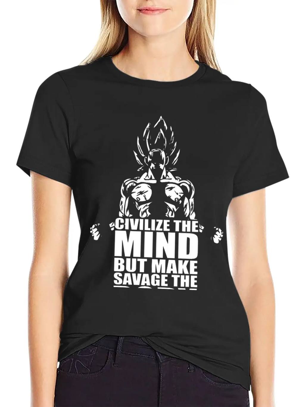 Civilize The Mind But Make Savage The Body Unisex Short Sleeve Soft Cotton T-Shirt – Casual Everyday Wear