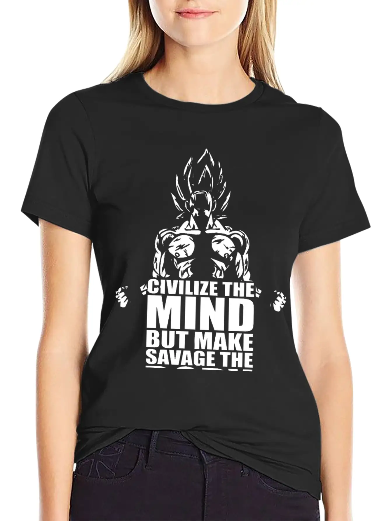 Civilize The Mind But Make Savage The Body Unisex Short Sleeve Soft Cotton T-Shirt – Casual Everyday Wear