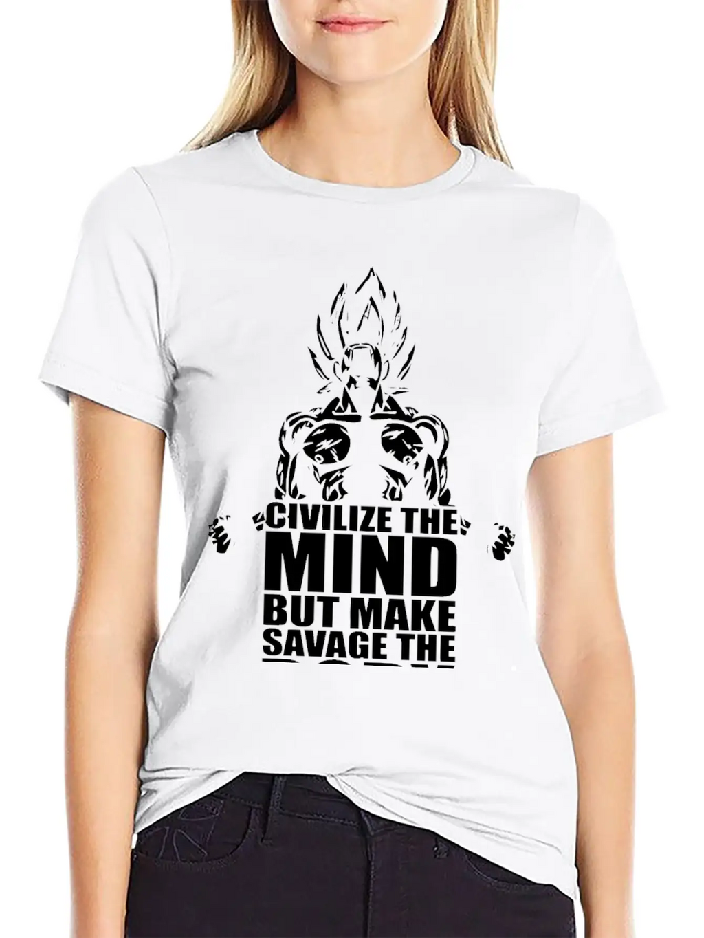Civilize The Mind But Make Savage The Body Unisex Short Sleeve Soft Cotton T-Shirt – Casual Everyday Wear