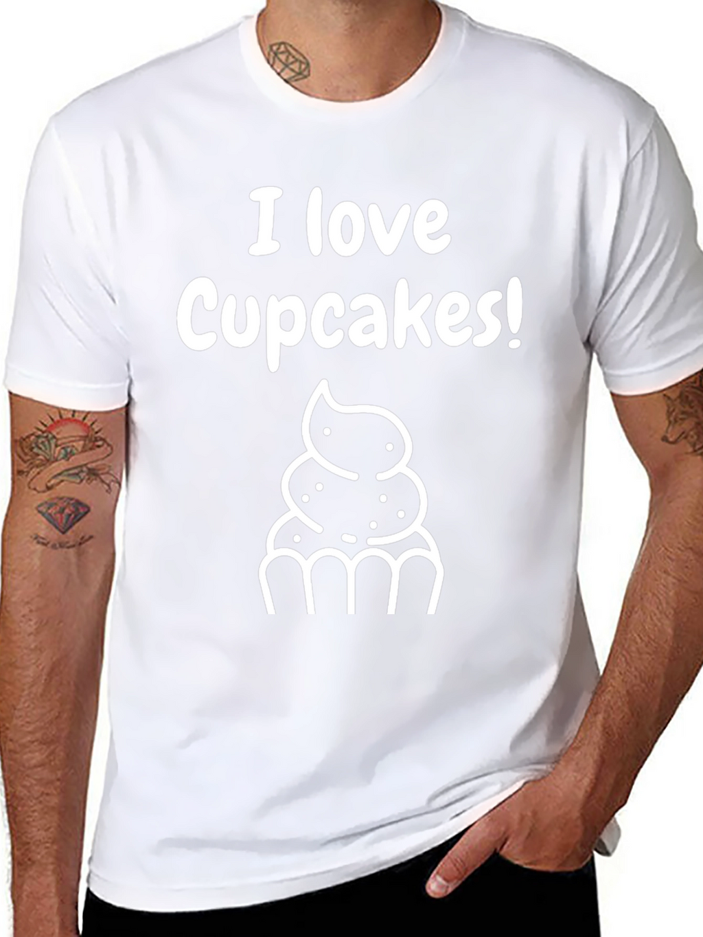 I Love Cupcakes! Graphic Tee - Soft Cotton