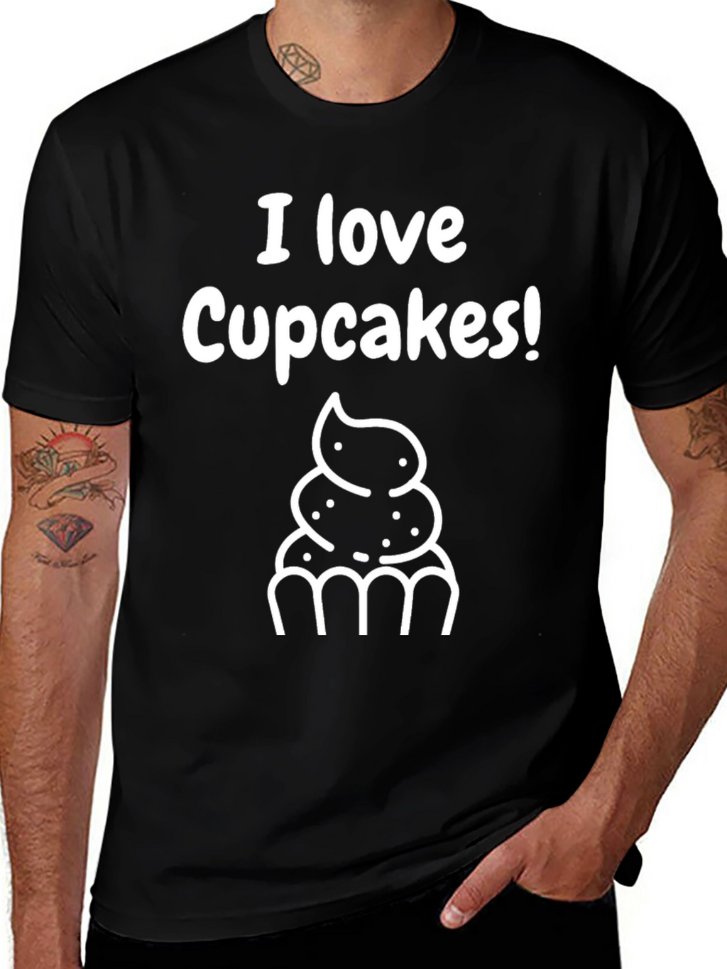 I Love Cupcakes! Graphic Tee - Soft Cotton