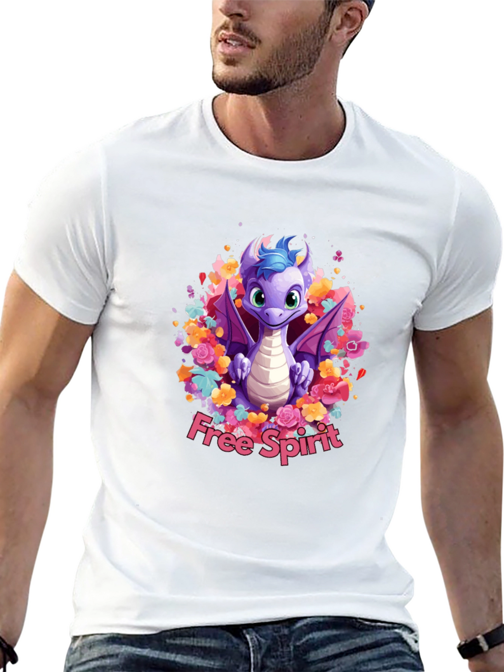 Free Spirit Dragon Graphic Tee