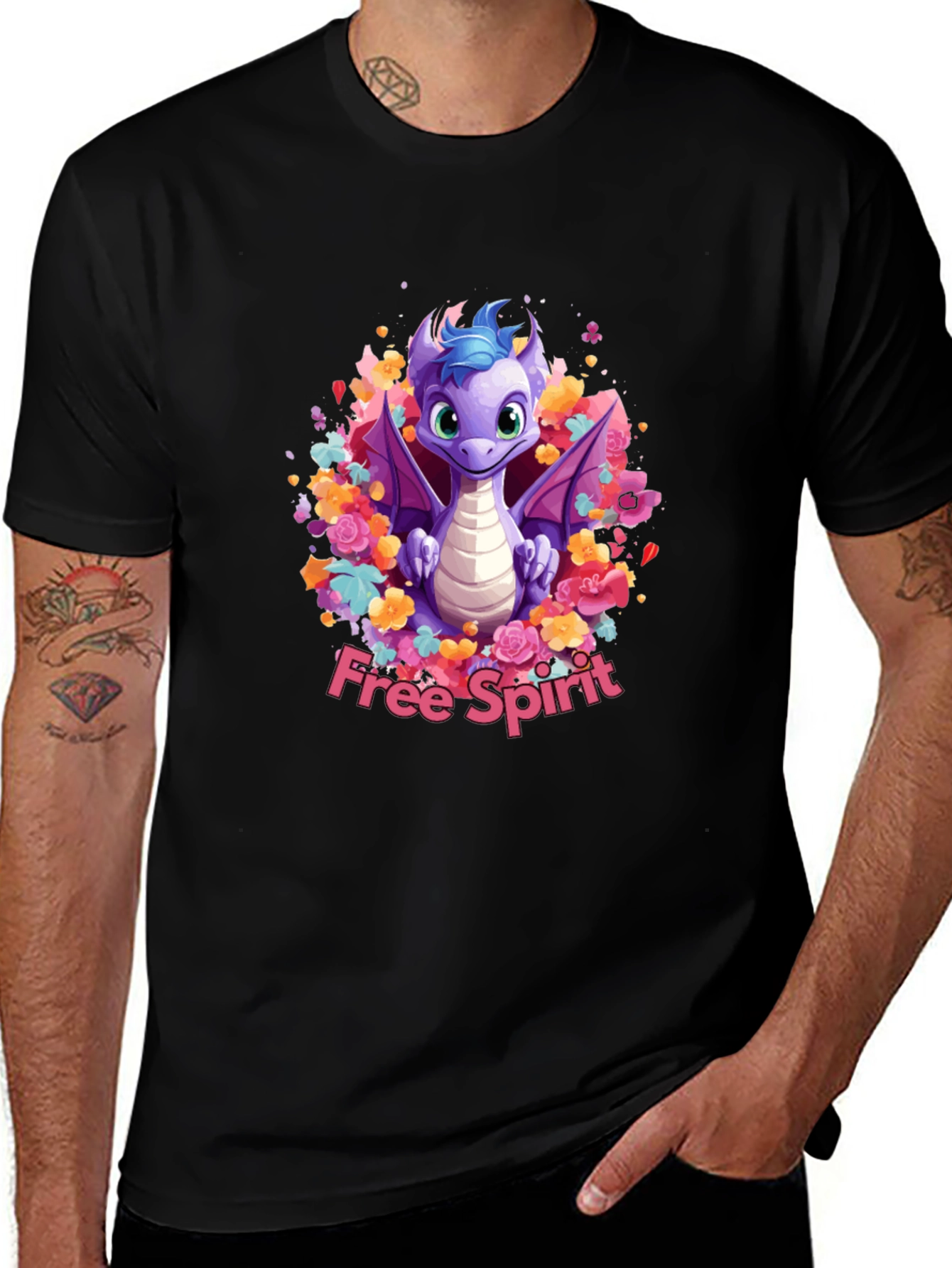 Free Spirit Dragon Graphic Tee