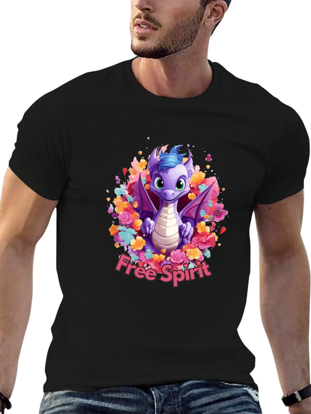 Free Spirit Dragon Graphic Tee