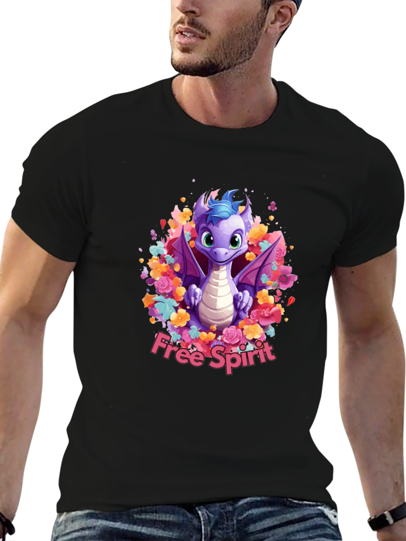 Free Spirit Dragon Graphic Tee
