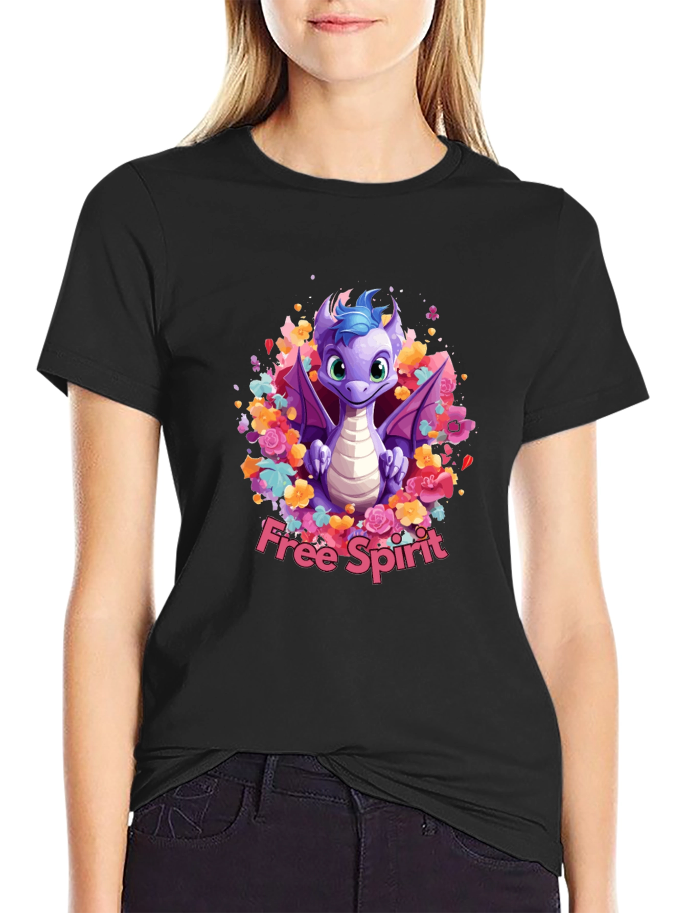 Free Spirit Dragon Graphic Tee