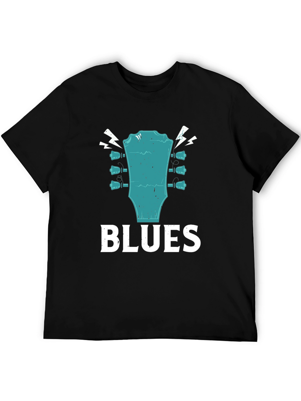 Blues Guitar Headstock Graphic T-Shirt