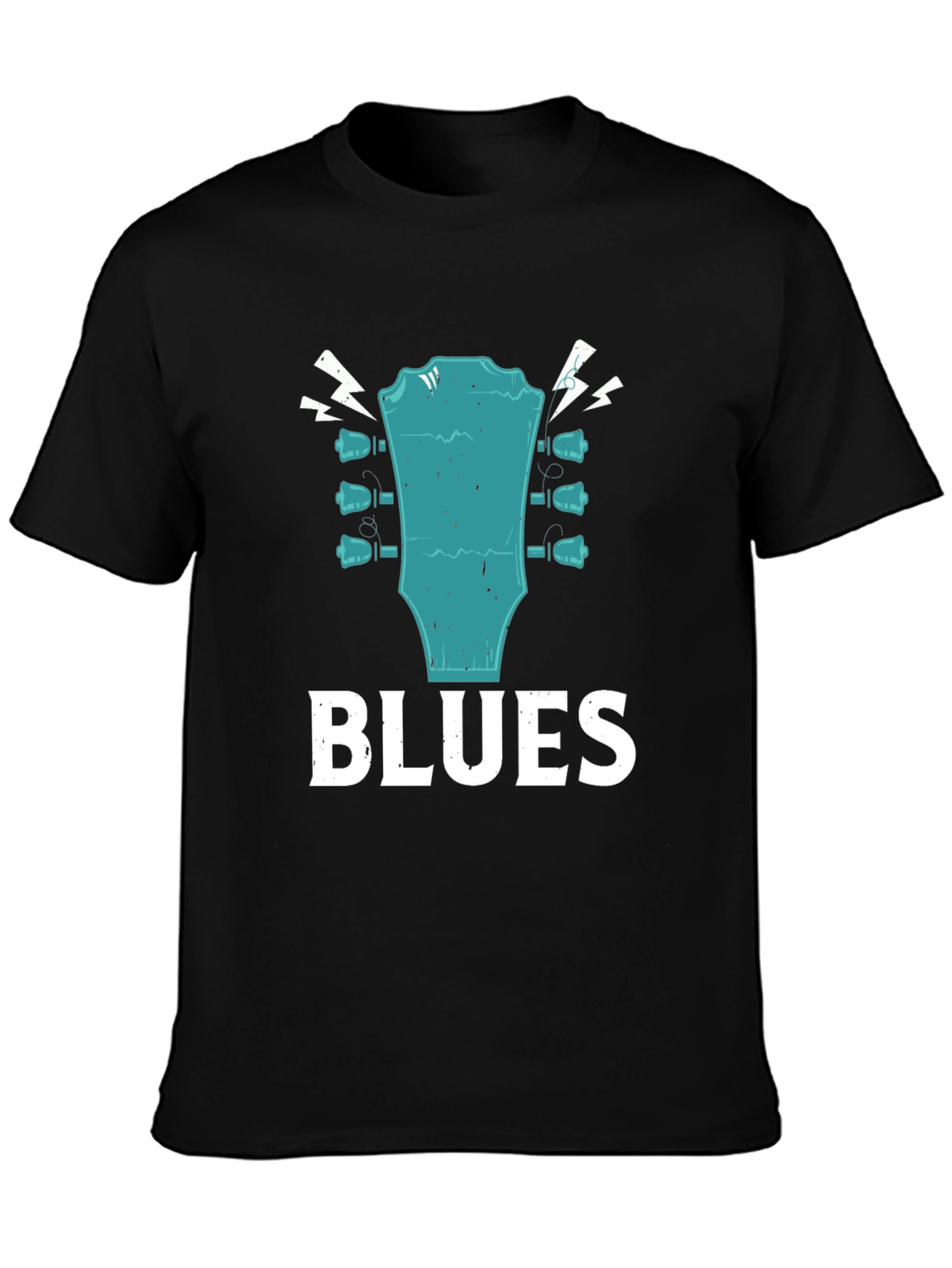 Blues Guitar Headstock Graphic T-Shirt