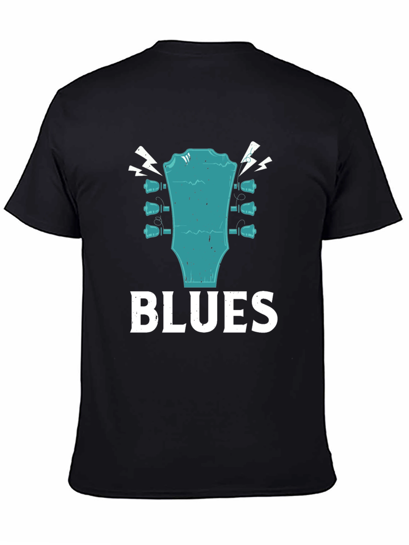 Blues Guitar Headstock Graphic T-Shirt