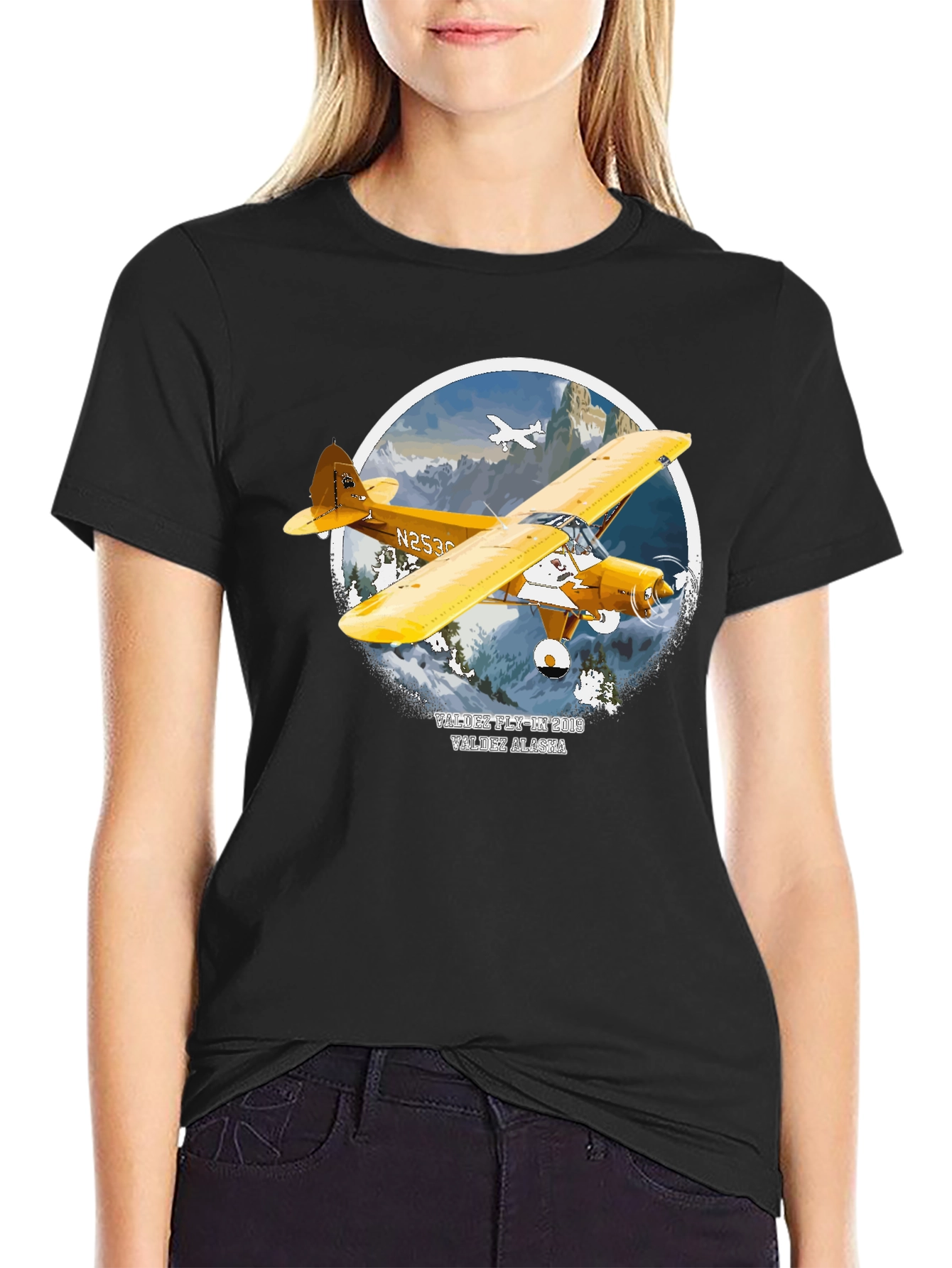 Vintage Valdez Alaska Airplane T-Shirt