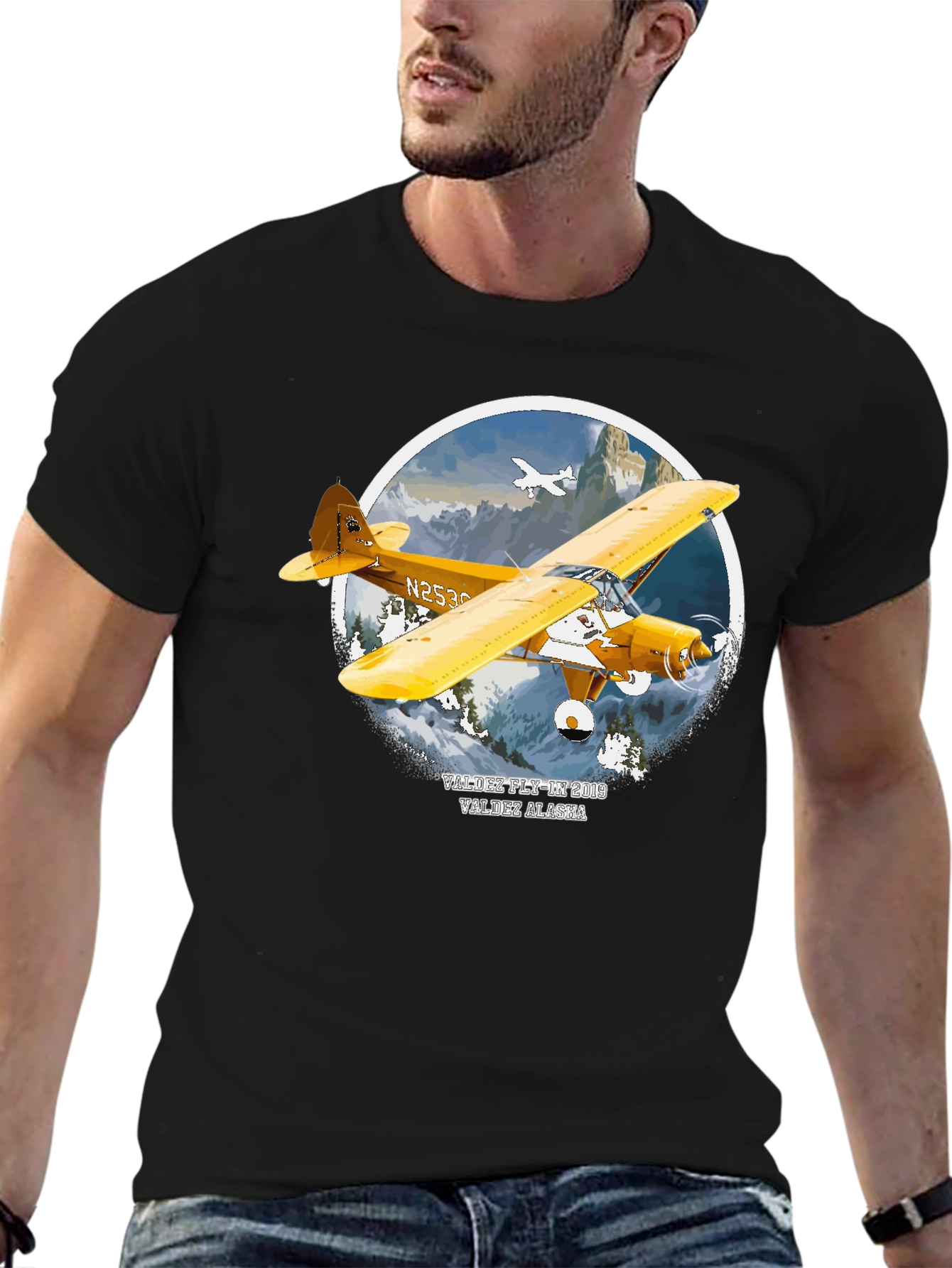 Vintage Valdez Alaska Airplane T-Shirt