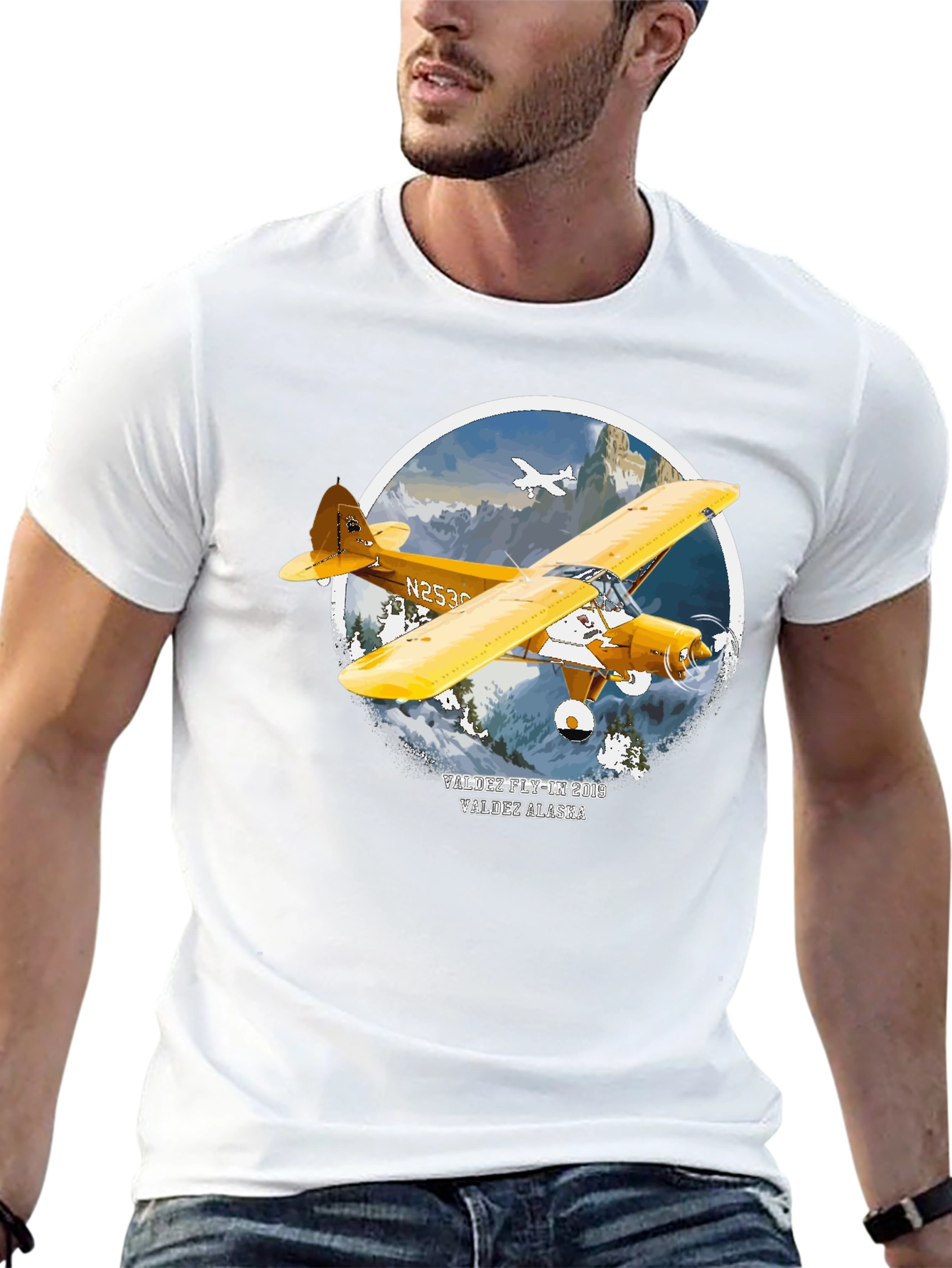 Vintage Valdez Alaska Airplane T-Shirt