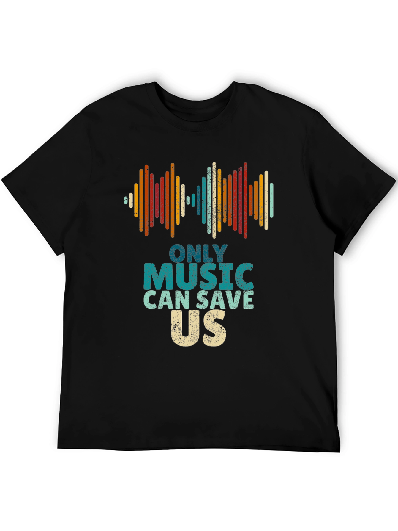 Music Saves Us Graphic Tee - Retro Style