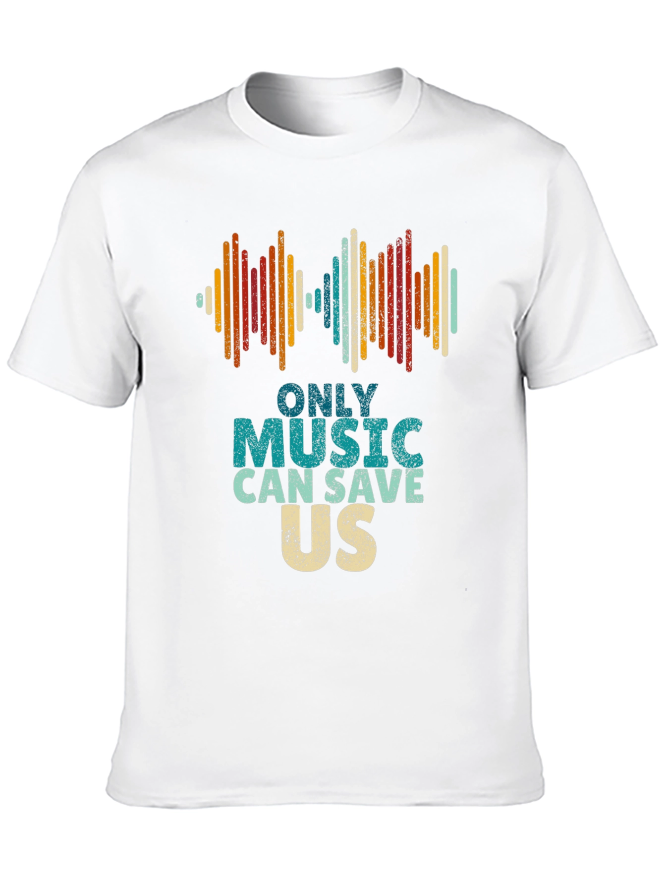 Music Saves Us Graphic Tee - Retro Style