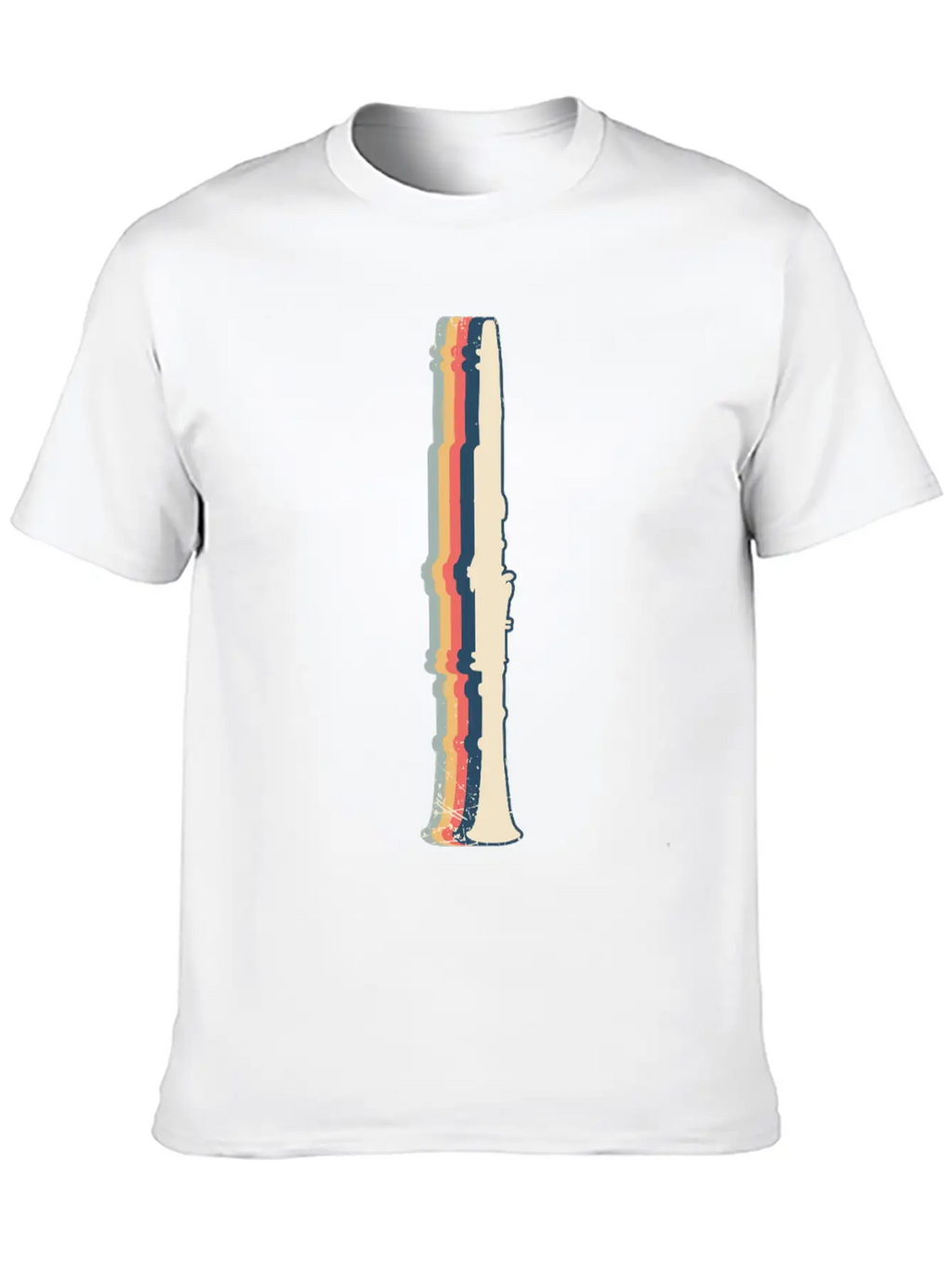 Clarinet Instrument Clarinetist Retro Line Art Unisex Casual T-Shirt – Clean Design For Daily Comfort