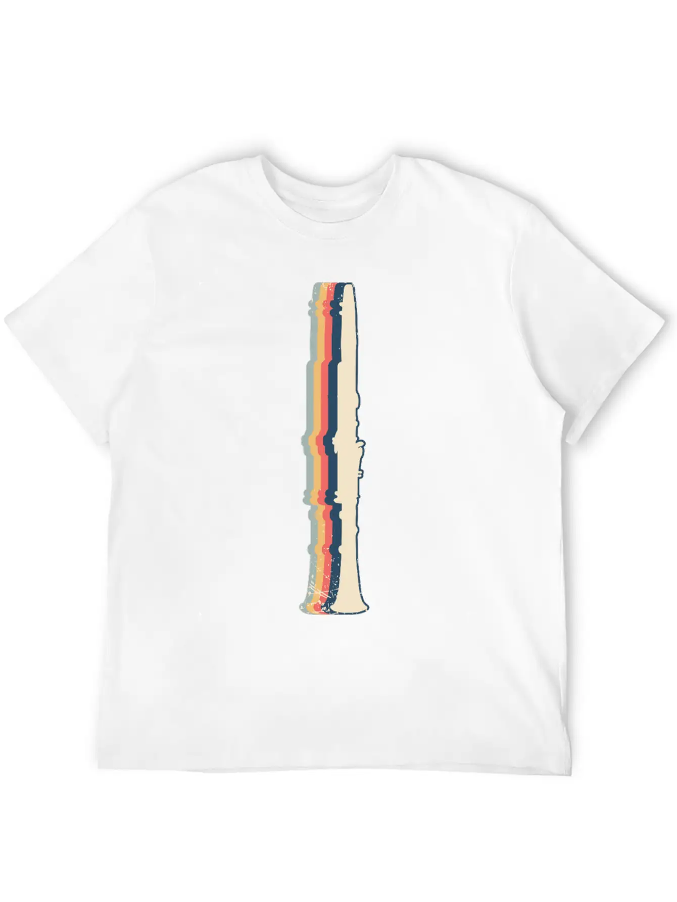 Clarinet Instrument Clarinetist Retro Line Art Unisex Casual T-Shirt – Clean Design For Daily Comfort