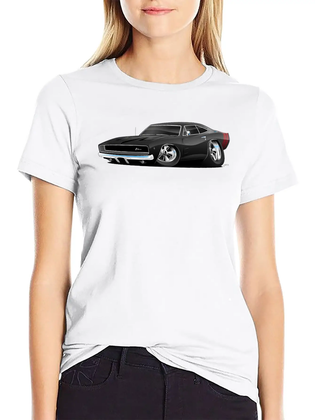 Classic 60’s American Muscle Car Cartoon Unisex Short Sleeve Soft Cotton T-Shirt – Casual Everyday Wear
