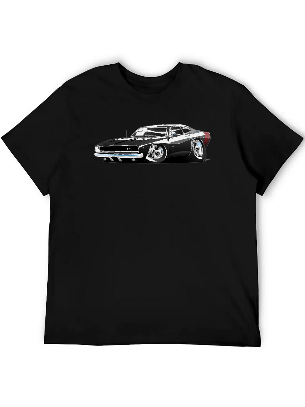Classic 60’s American Muscle Car Cartoon Unisex Short Sleeve Soft Cotton T-Shirt – Casual Everyday Wear