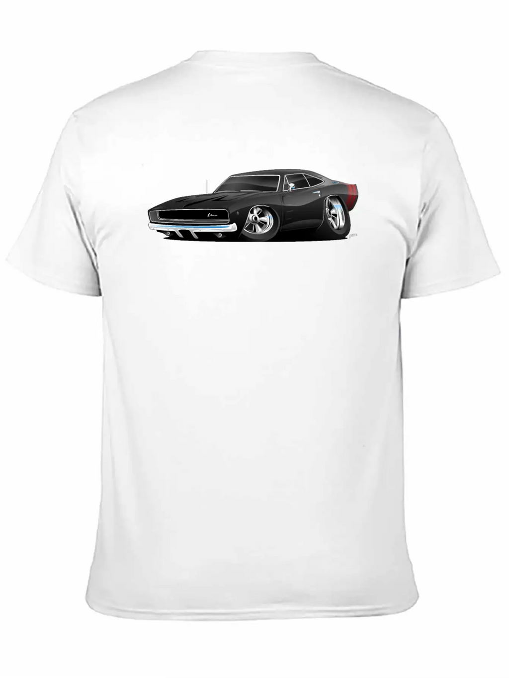 Classic 60’s American Muscle Car Cartoon Unisex Short Sleeve Soft Cotton T-Shirt – Casual Everyday Wear