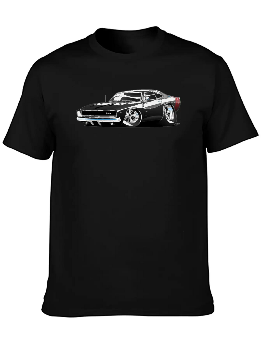 Classic 60’s American Muscle Car Cartoon Unisex Short Sleeve Soft Cotton T-Shirt – Casual Everyday Wear