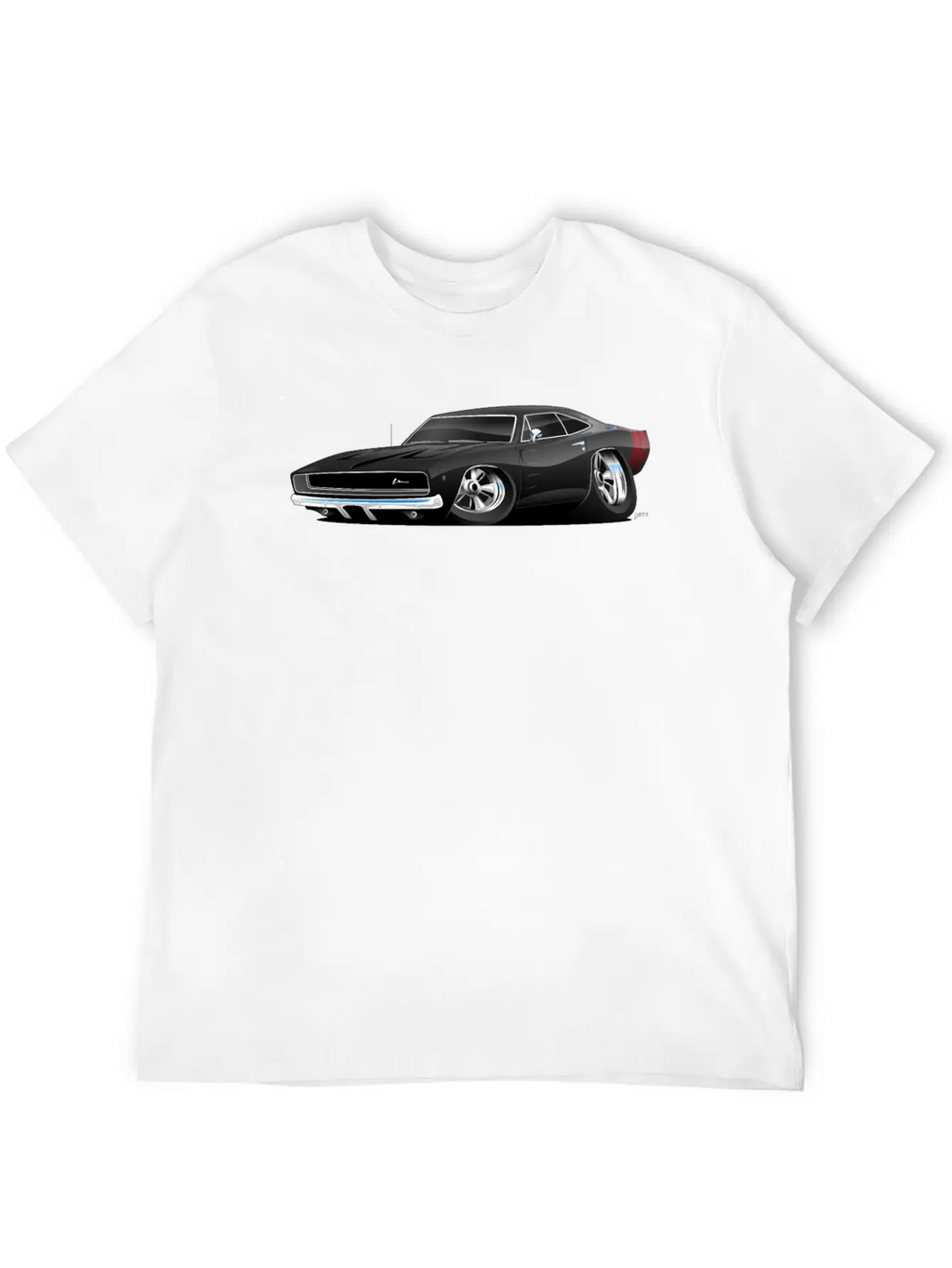 Classic 60’s American Muscle Car Cartoon Unisex Short Sleeve Soft Cotton T-Shirt – Casual Everyday Wear