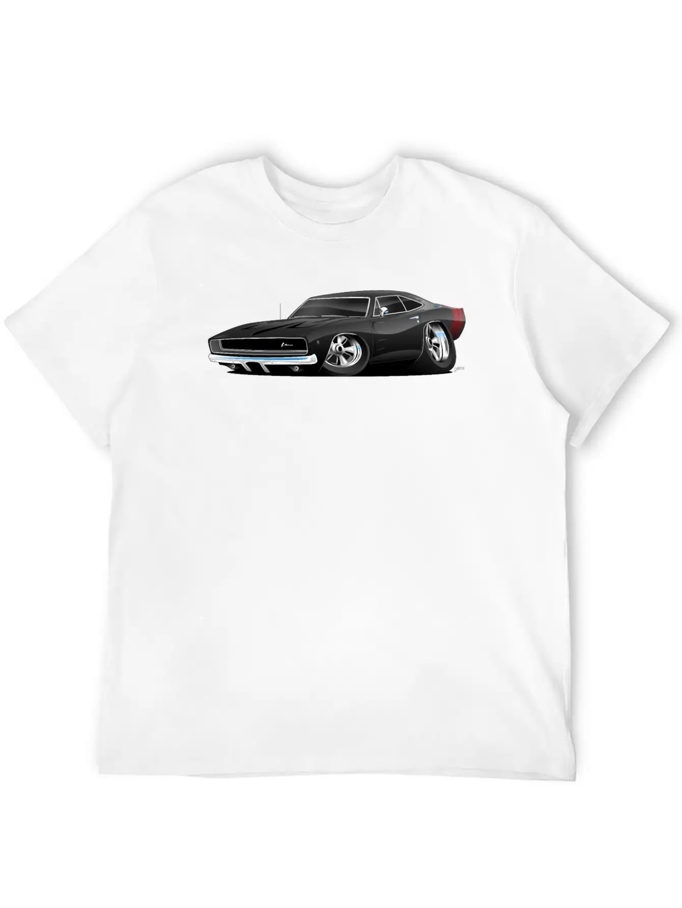 Classic 60’s American Muscle Car Cartoon Unisex Short Sleeve Soft Cotton T-Shirt – Casual Everyday Wear