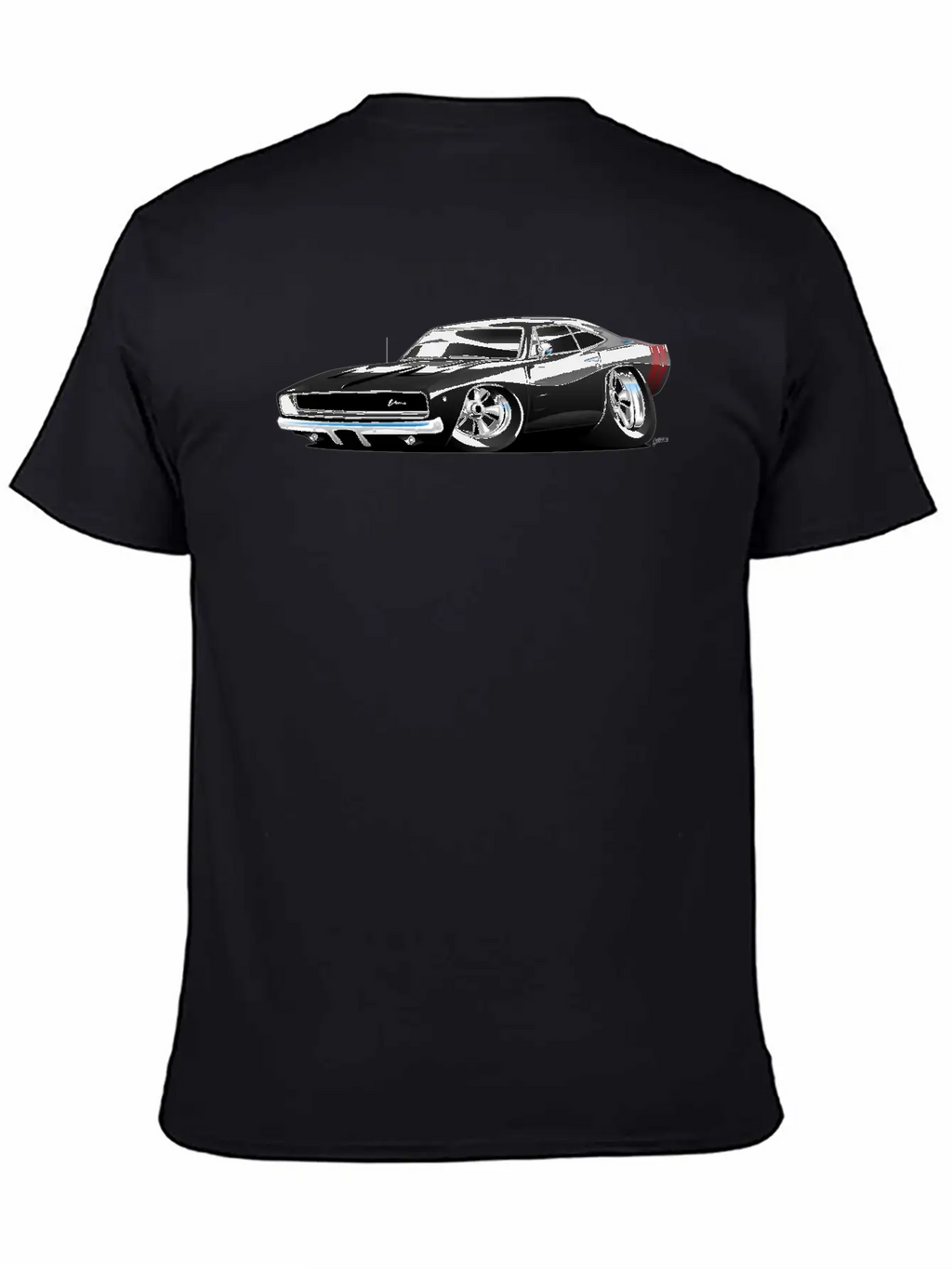 Classic 60’s American Muscle Car Cartoon Unisex Short Sleeve Soft Cotton T-Shirt – Casual Everyday Wear