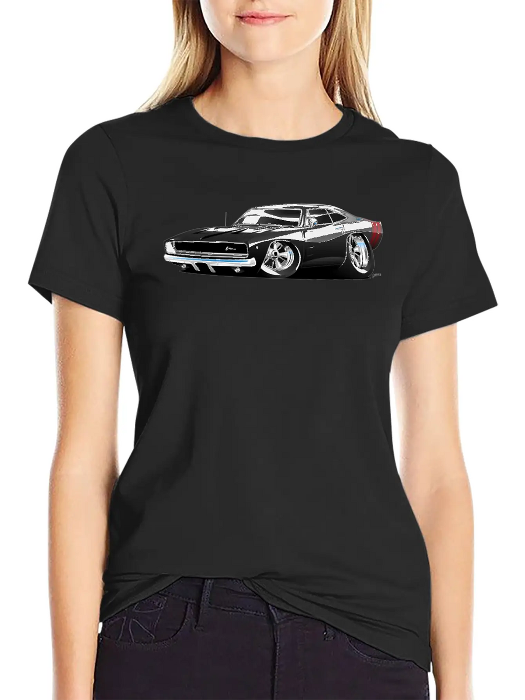 Classic 60’s American Muscle Car Cartoon Unisex Short Sleeve Soft Cotton T-Shirt – Casual Everyday Wear