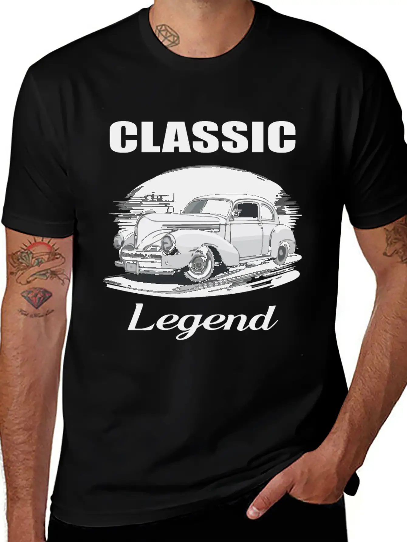 Classic Legend Car Classic Fit Graphic Tee For Daily Comfort – Unisex Cotton Shirt